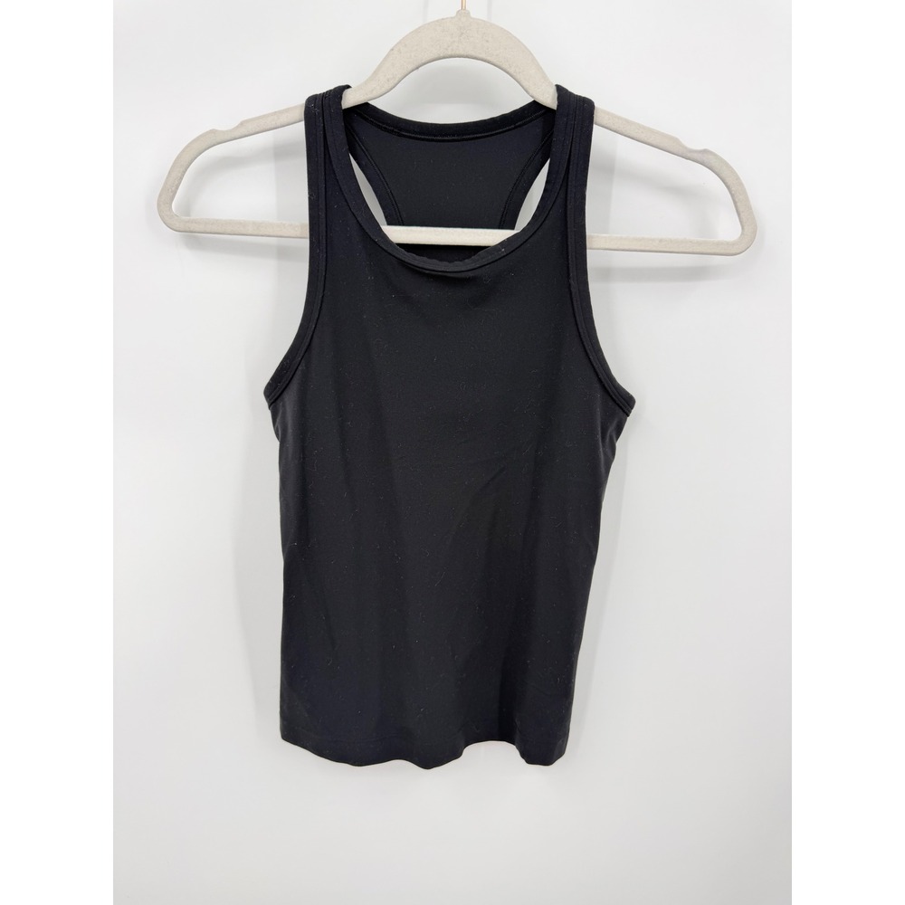 Lululemon Cool Racerback Tank Top Womens XS Black Activewear Slim Fit